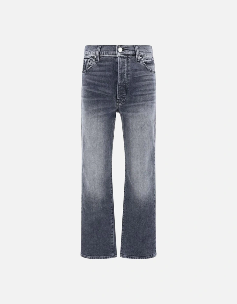 Cotton Denim Five-Pocket Straight Pants Women - Black Jeans