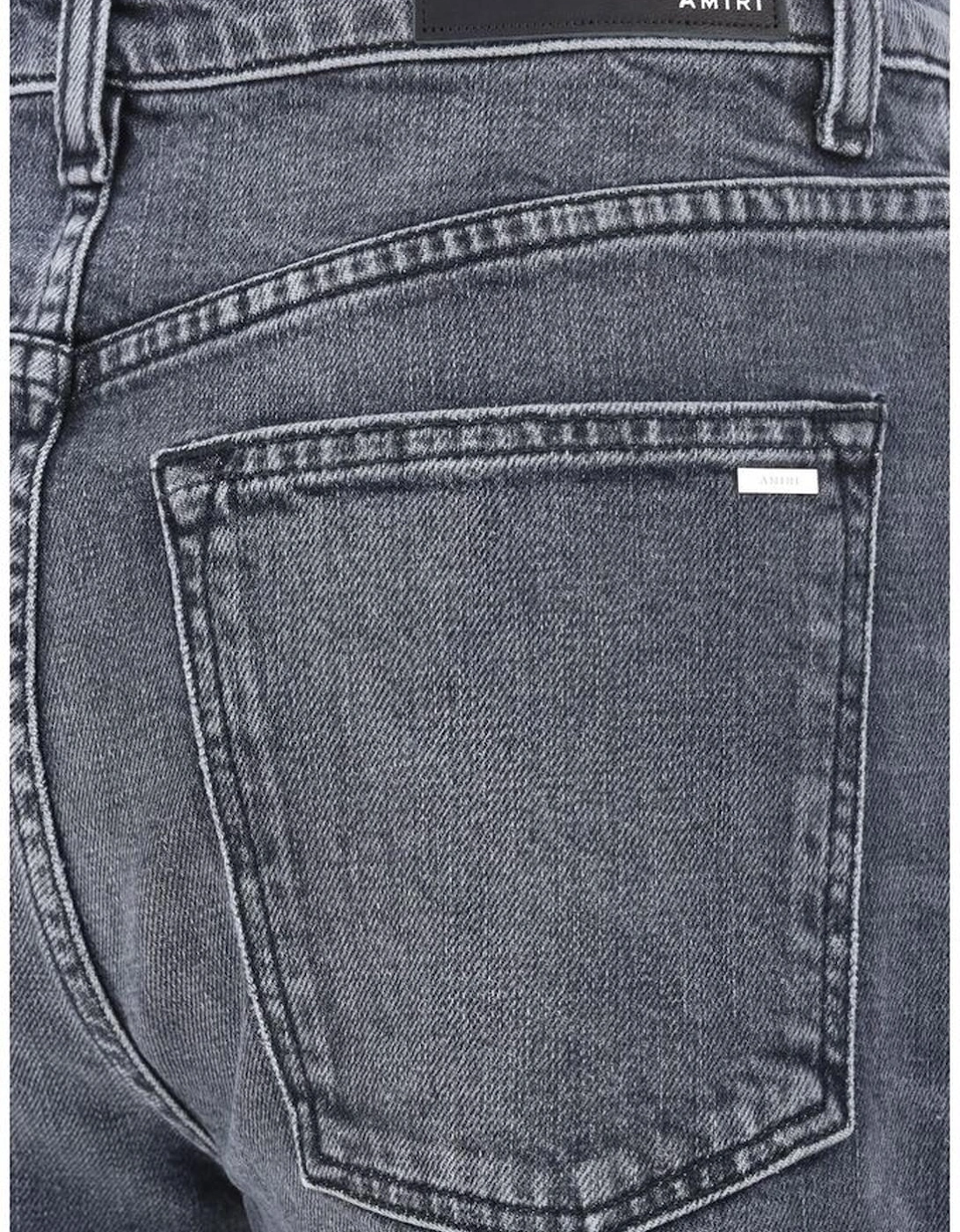 Cotton Denim Five-Pocket Straight Pants Women - Black Jeans
