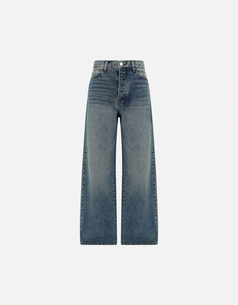 Five-Pocket Palazzo Style Jeans Women - Light Blue Jeans