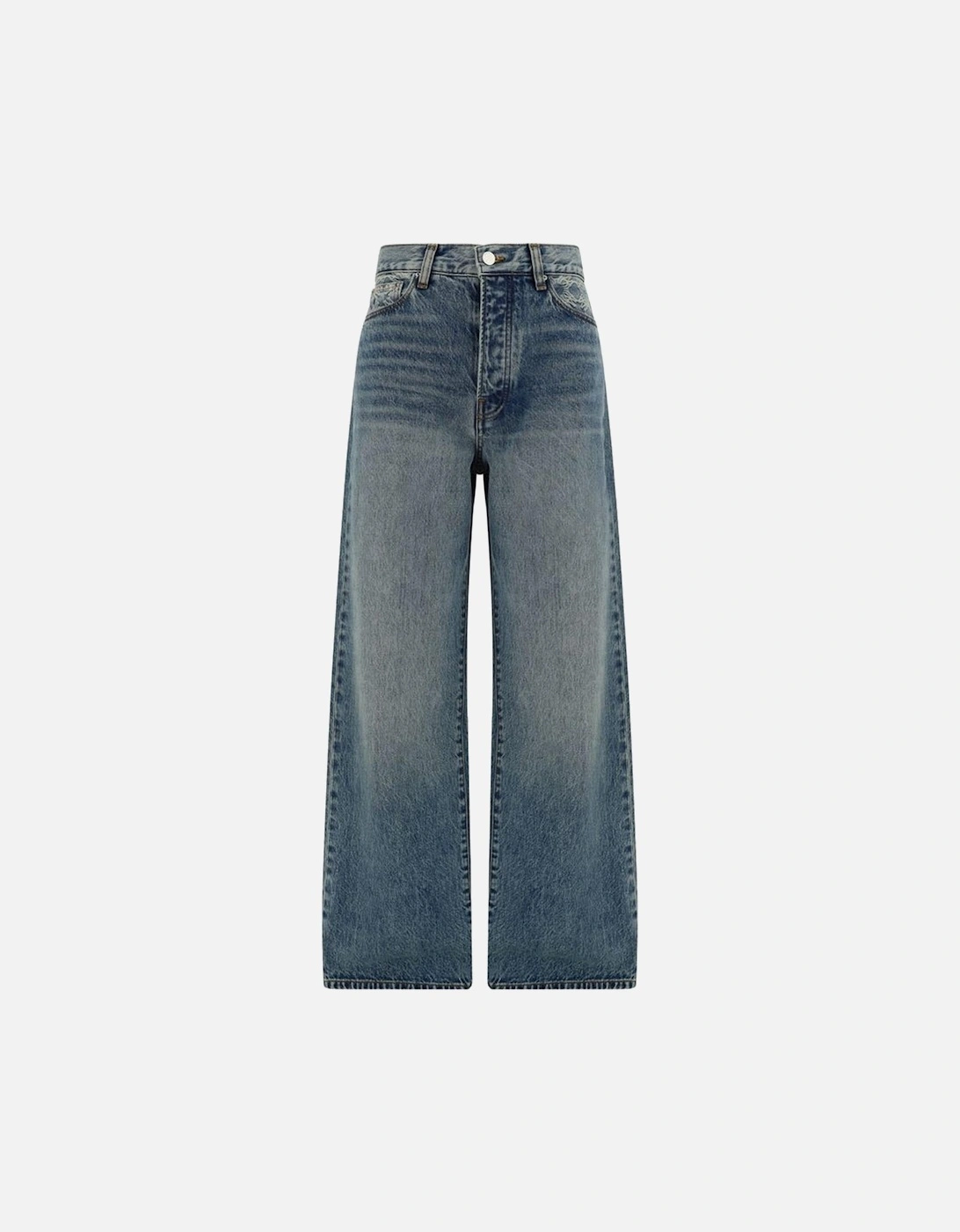 Five-Pocket Palazzo Style Jeans Women - Light Blue Jeans, 4 of 3