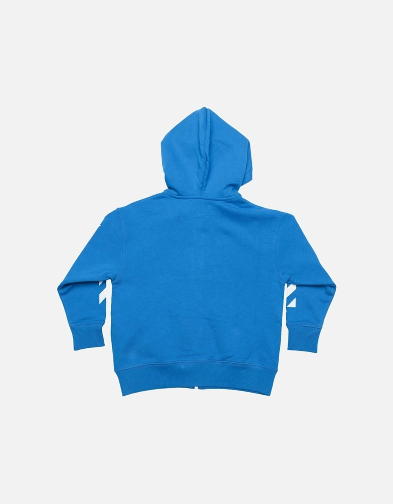 Juniors Helvetica Diagonal Zip Hoodie