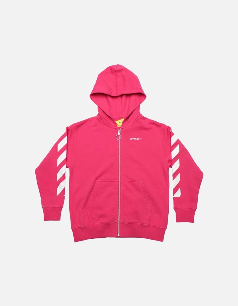 Juniors Rubber Arrow Zipped Hoodie