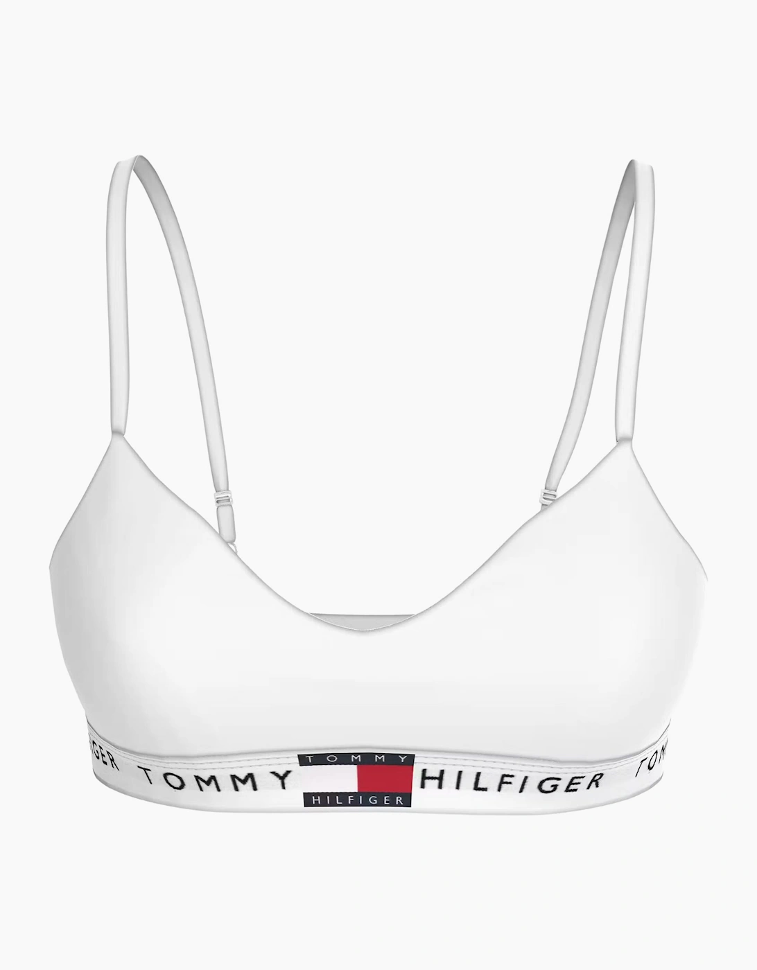 Tommy Hilfiger Women's White Heritage Cotton Push-Up Bralette,  Xs