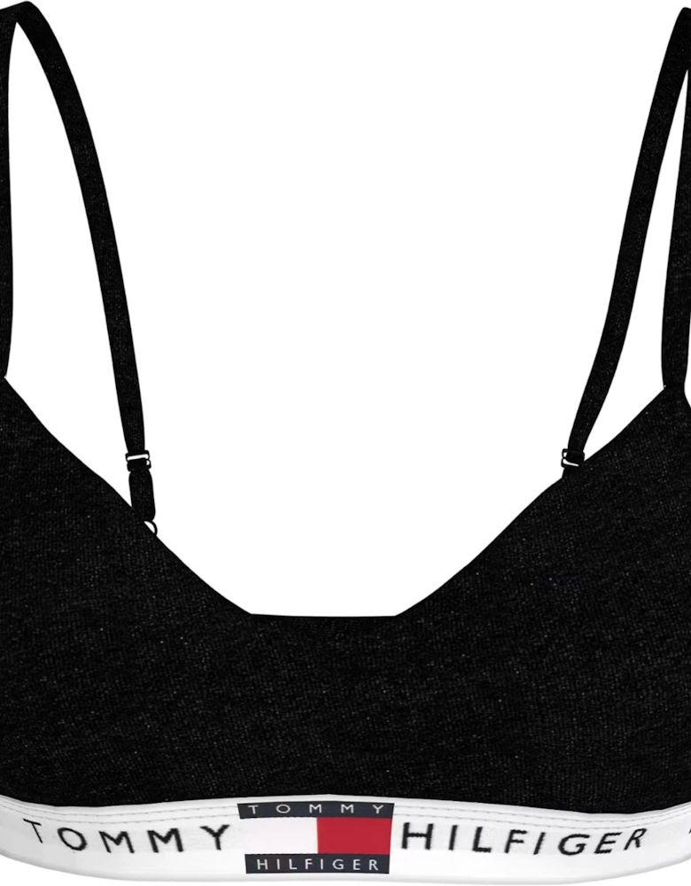 Heritage Cotton Push-Up Bralette, Black