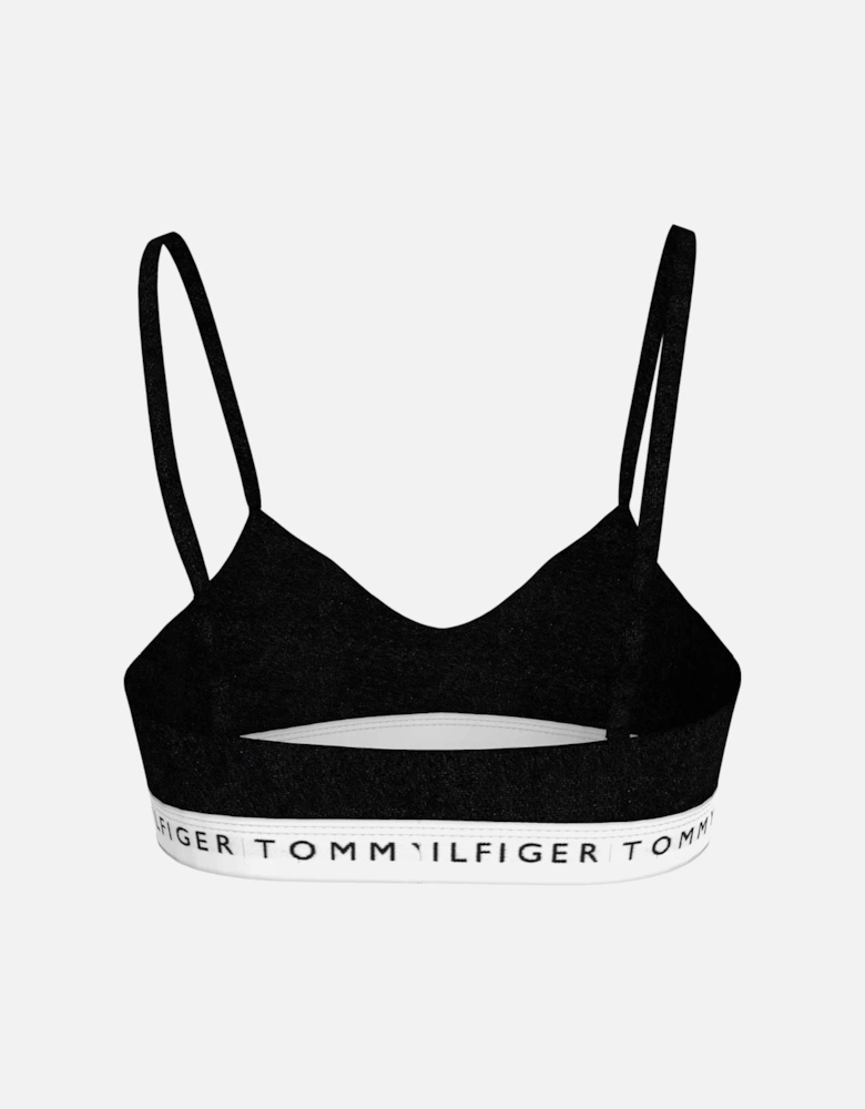 Heritage Cotton Push-Up Bralette, Black