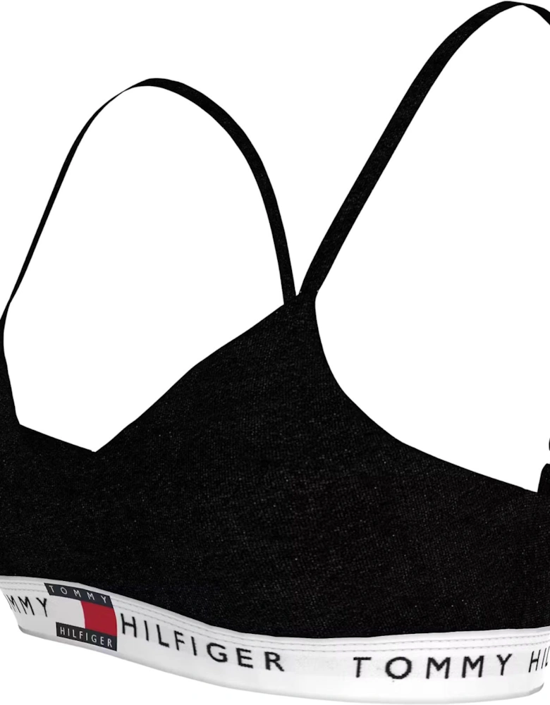 Heritage Cotton Push-Up Bralette, Black