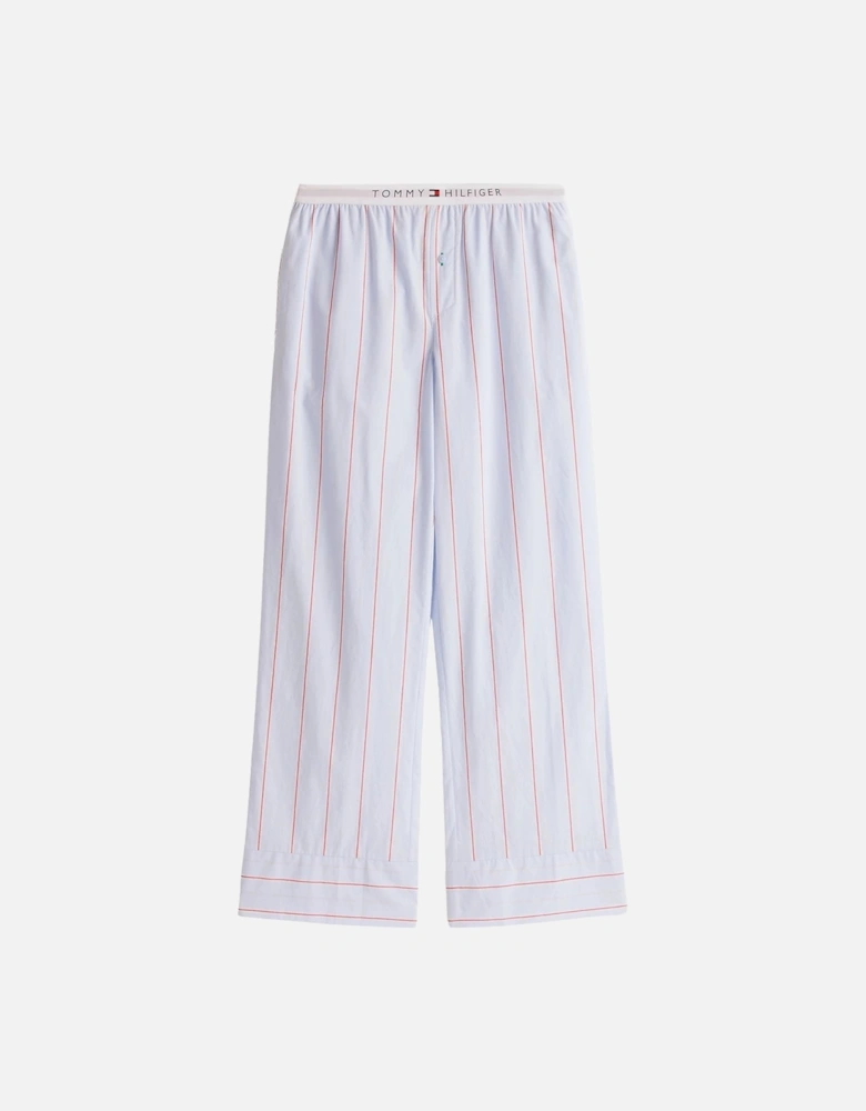 Heritage Stripe Woven Poplin Pyjama Bottoms, Sweet Blue