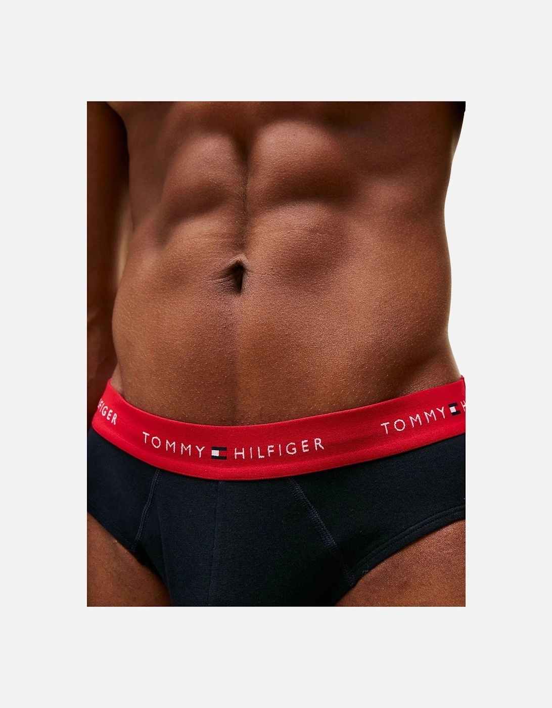 3-Pack Heritage Logo Briefs, Navy w/ red/white/navy