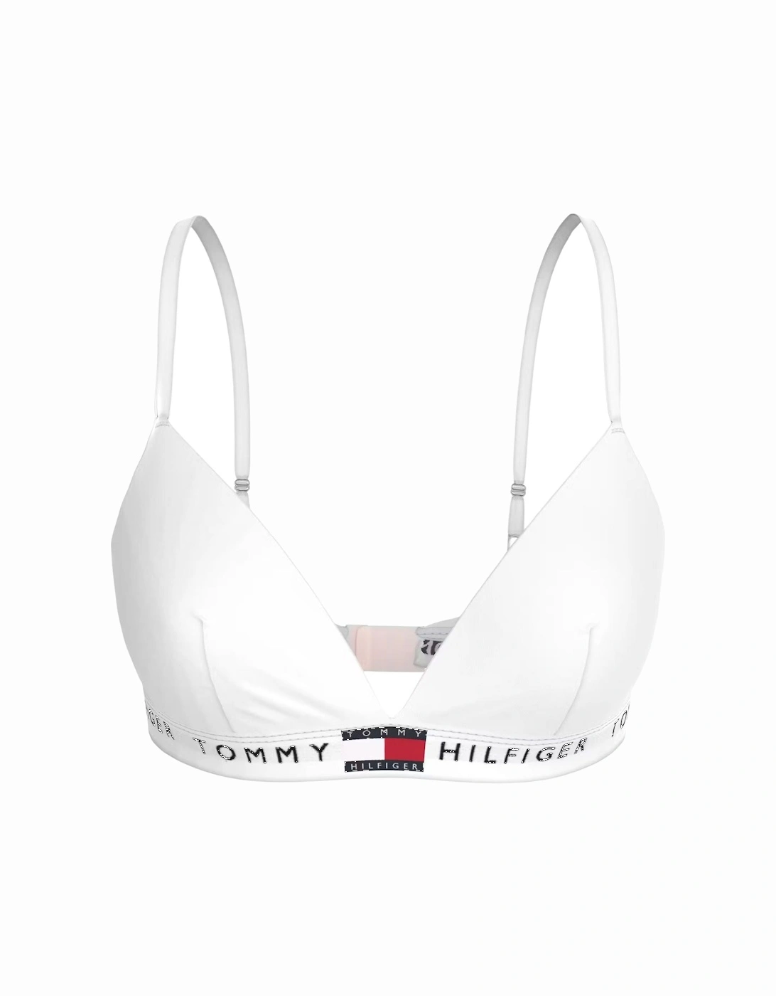 Tommy Hilfiger Women's Heritage Cotton RP Triangle Bra, White - Size: L