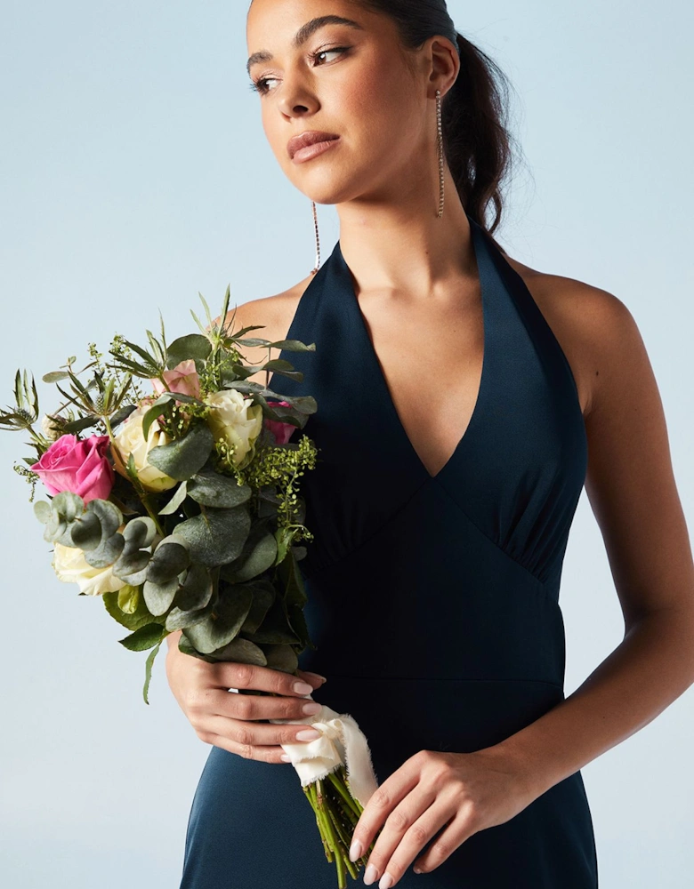 Halterneck Satin Bridesmaids Dress