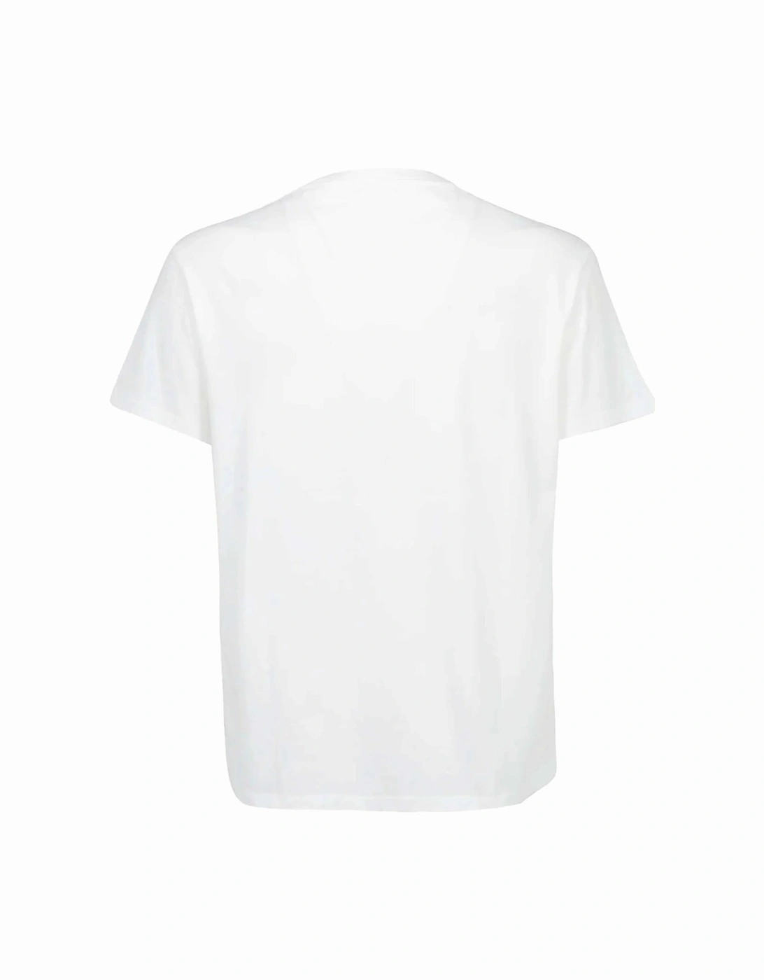 Red VLTN Logo Printed T-Shirt in White