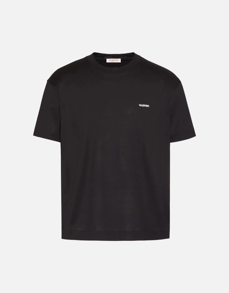 Garavani Logo Printed T-Shirt in Black