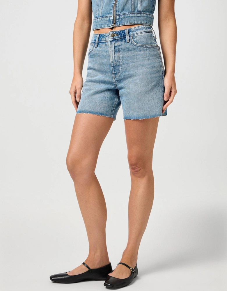 5 Inch Cowboy Denim Shorts - Blue