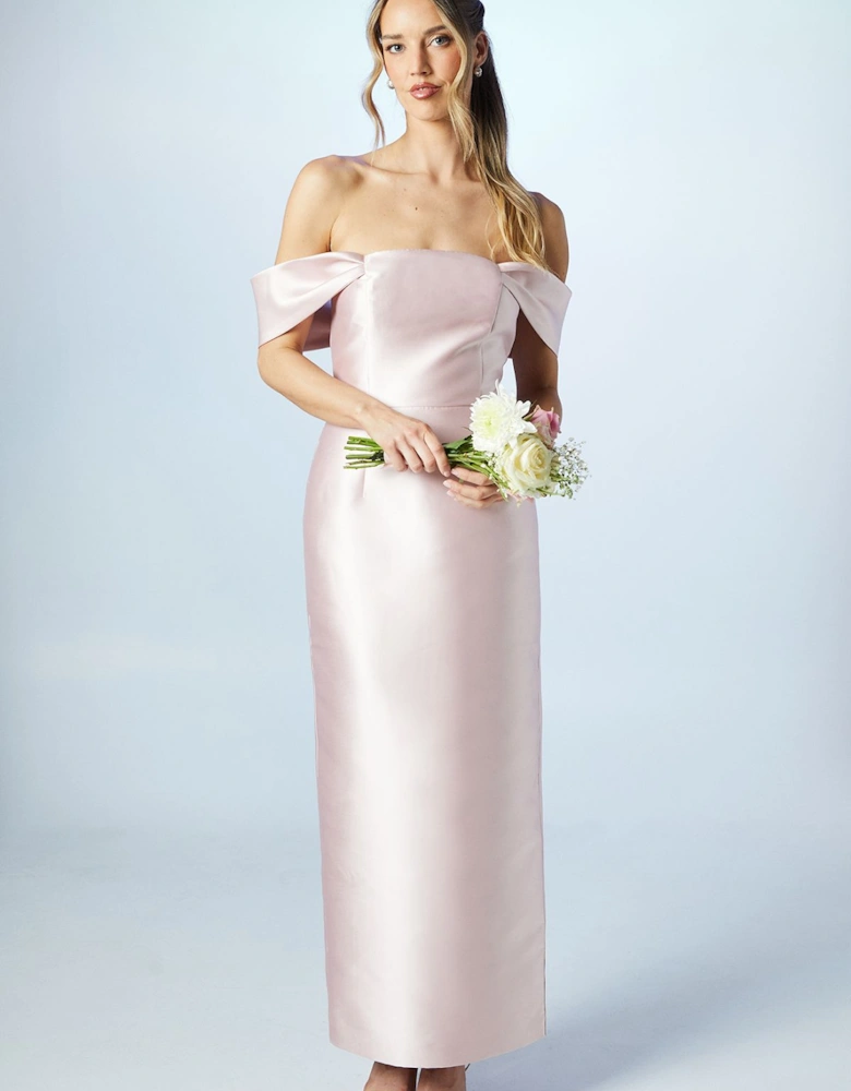 Twill Column Bridesmaids Dress