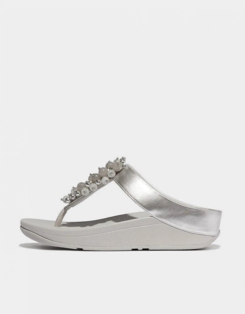 Womens Fino Bauble-Bead Toe-Post Sandals