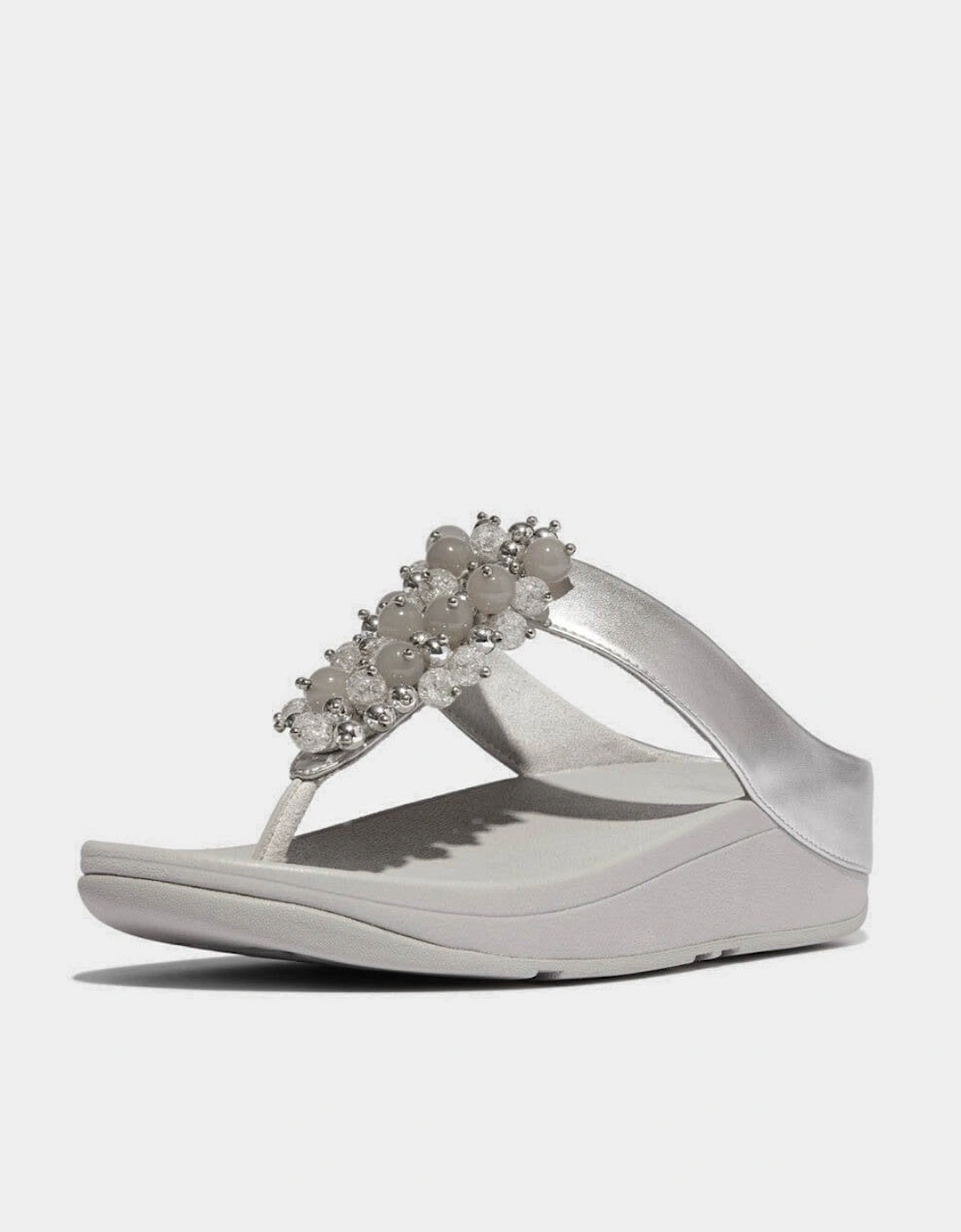 Womens Fino Bauble-Bead Toe-Post Sandals