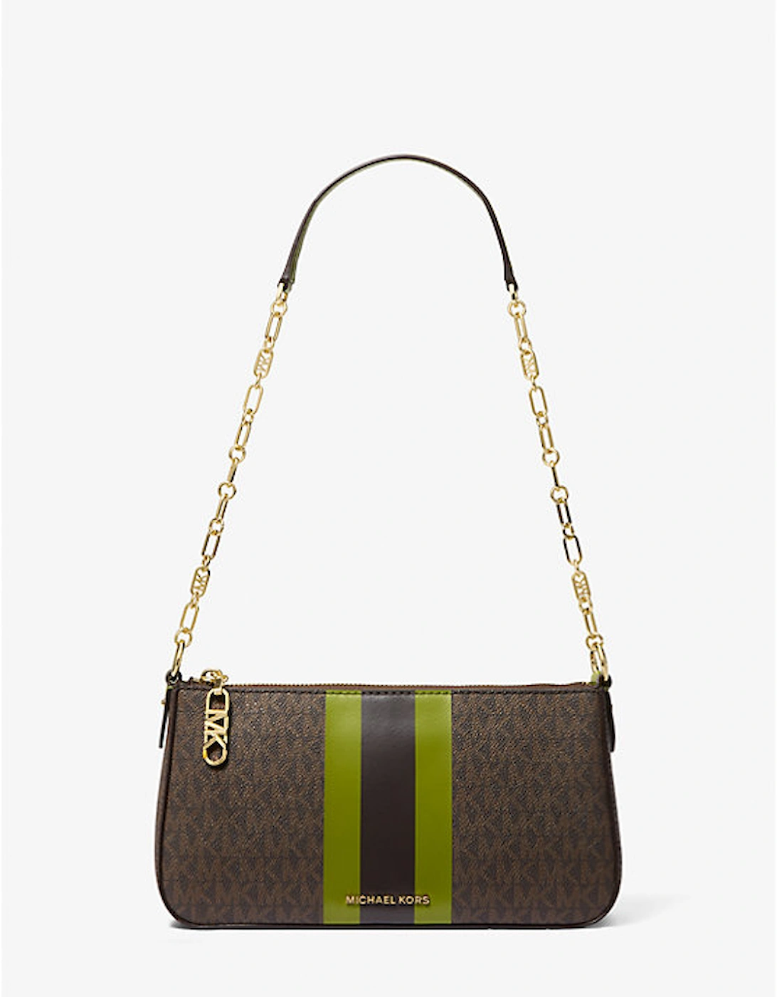 Empire Medium Striped Signature Logo Chain-Link Pochette, 2 of 1