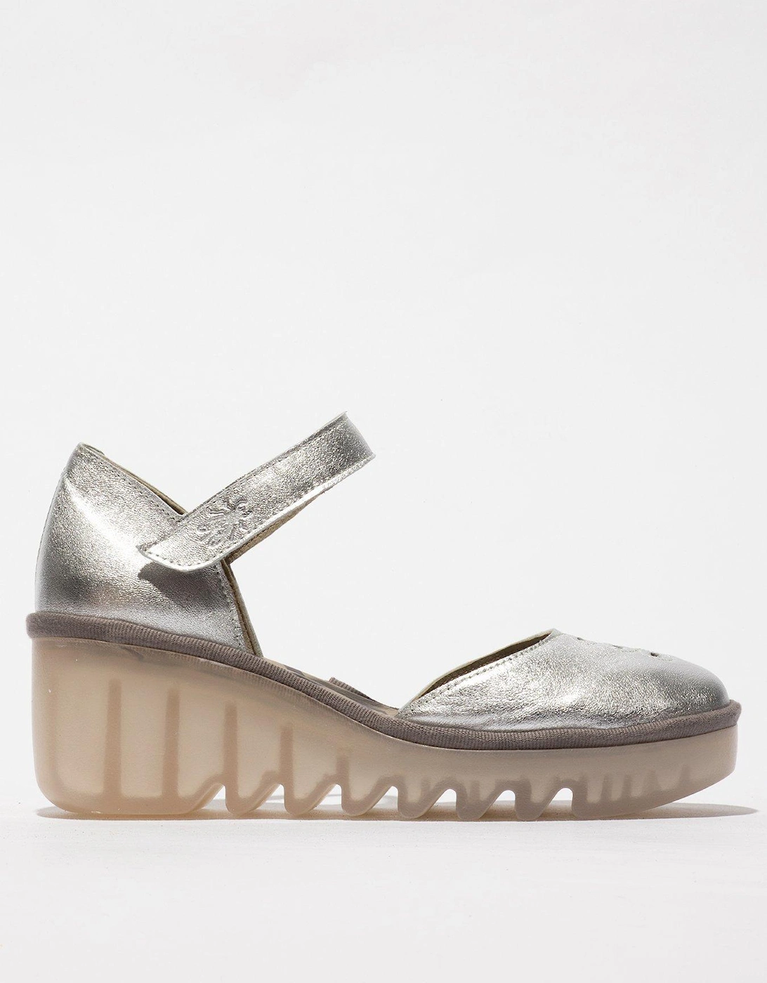 Biso Round Toe Wedge Shoe - Silver, 2 of 1