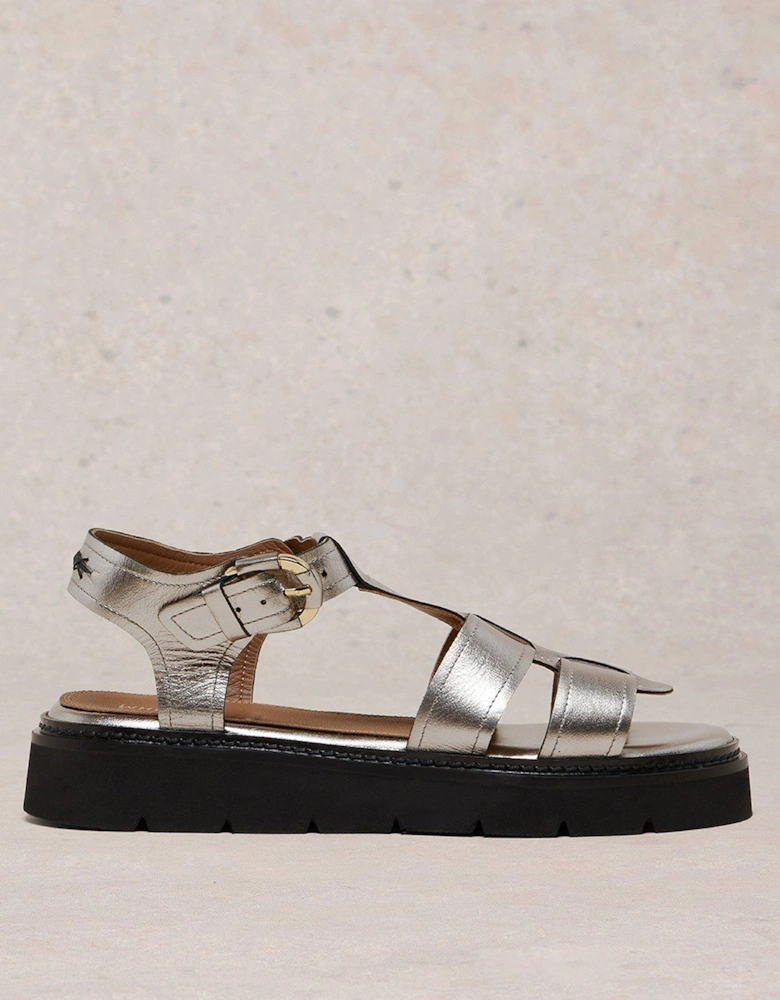 Rose Leather Sandal