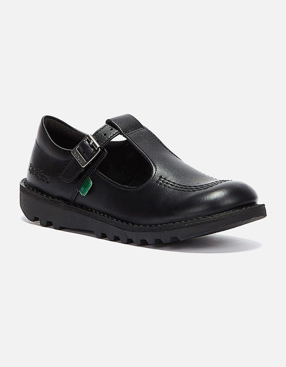 Kick T Infant Black Leather Shoes