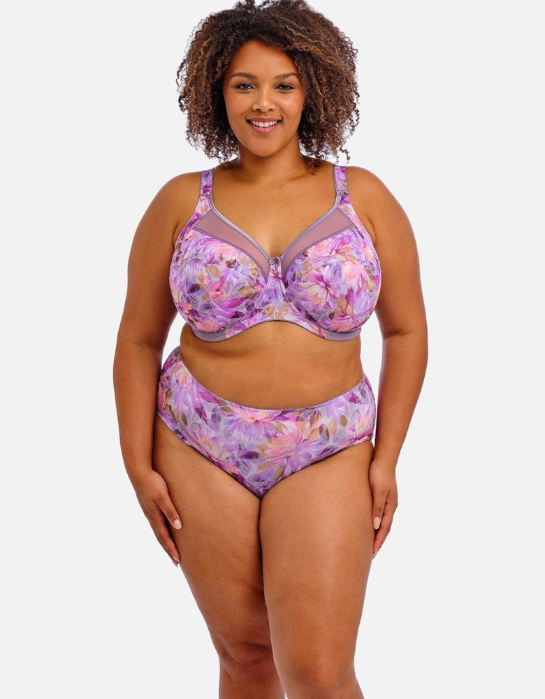 Kayla Print Underwired Bra - Purple