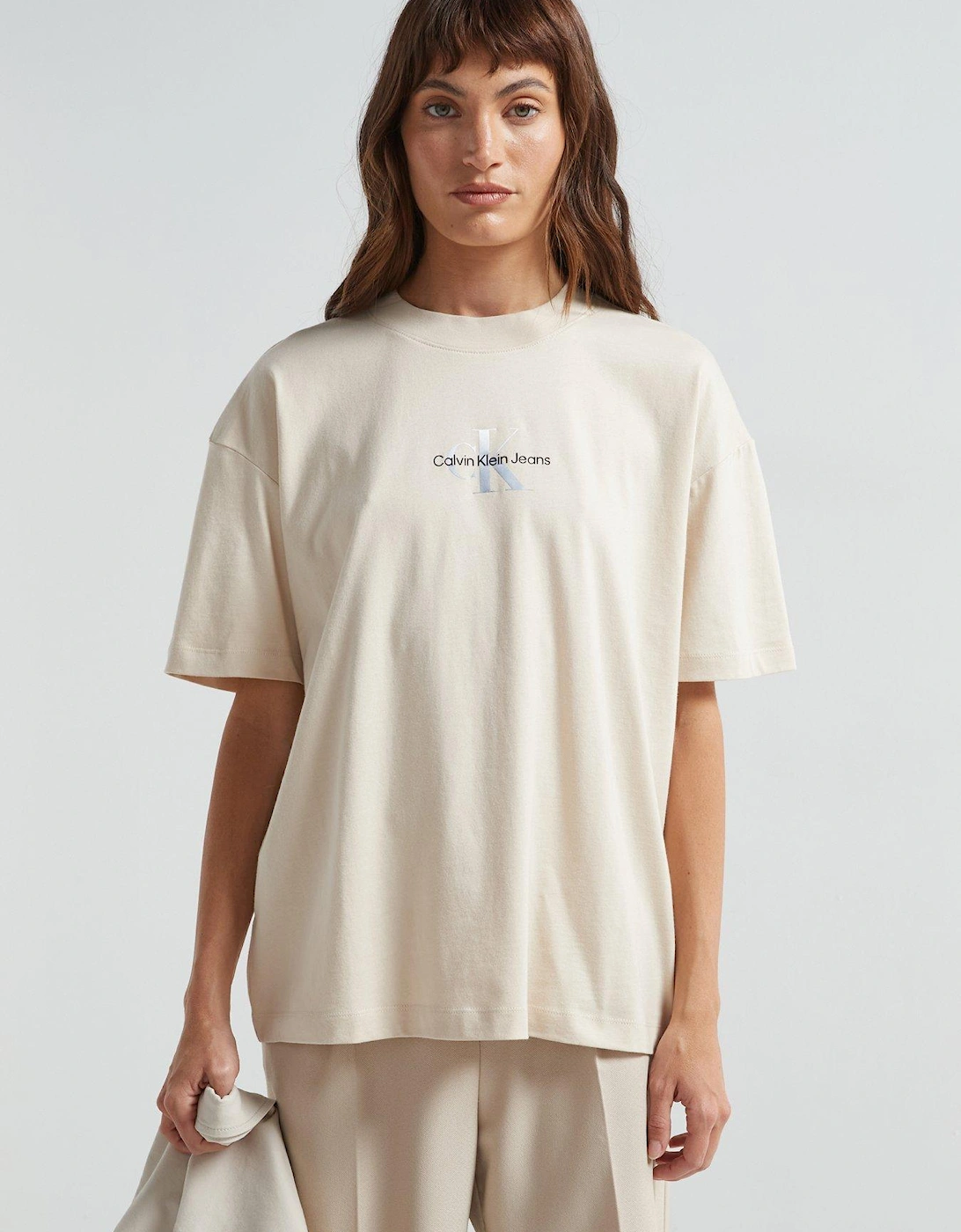 Gradient Logo Oversized T-Shirt - Cream, 2 of 1