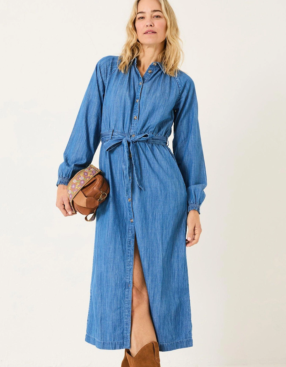 Abi Denim Midi Dress - Blue, 2 of 1