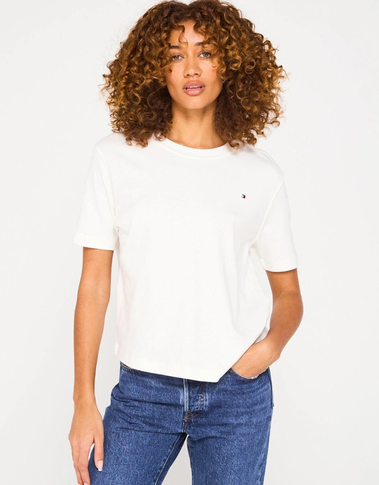 Mini Logo Oversized T-Shirt - White