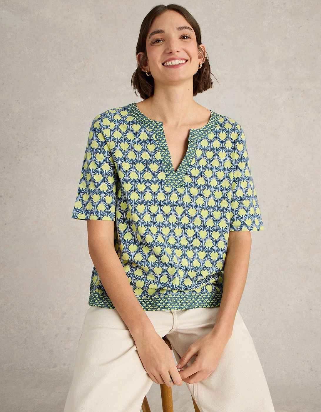 Weaver Notch Neck Top, 2 of 1