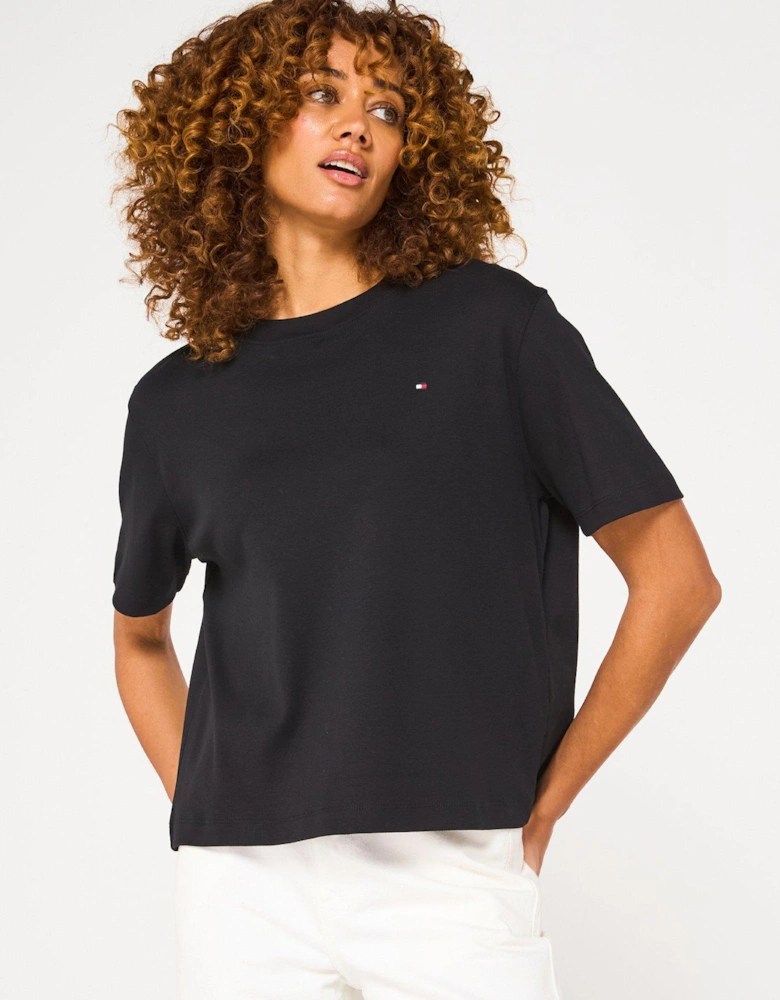 Mini Logo Oversized T-Shirt - Black