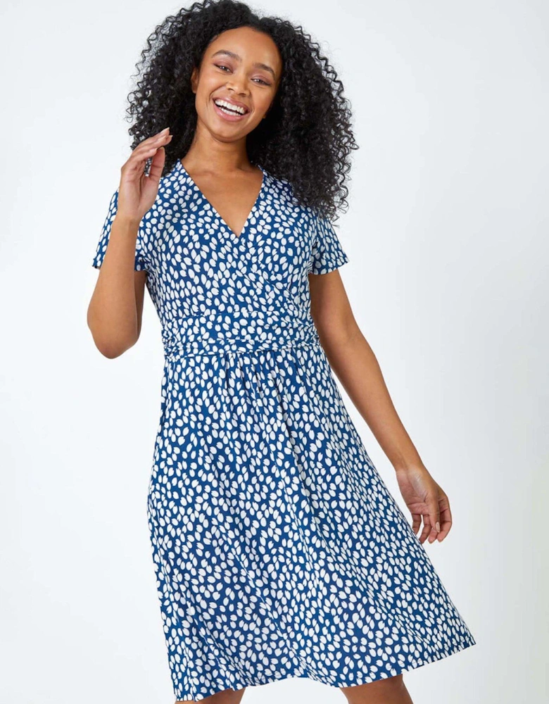 Petite Spot Print Wrap Dress