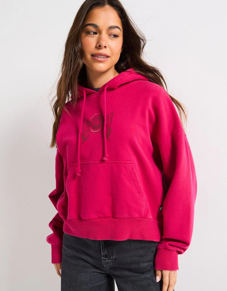 Women's Ethereal Retro Fit Pullover Hoodie - Pink