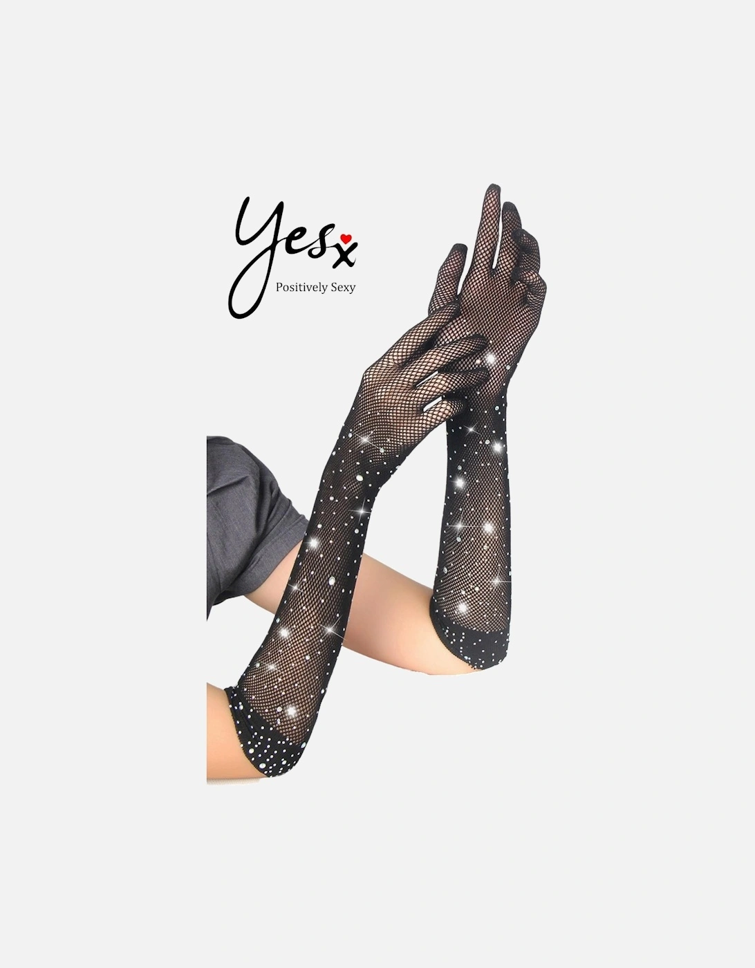 YX861 Sparkly Gloves Women - Black Accessories