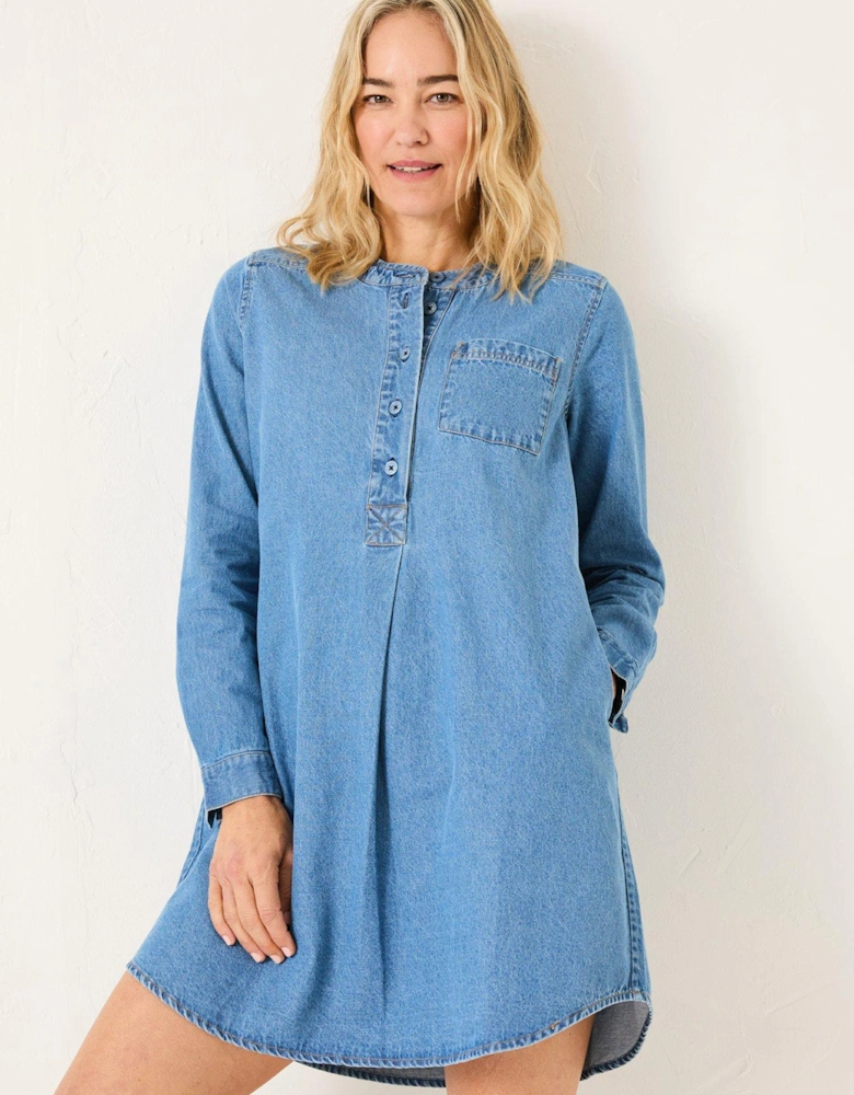 Aida Denim Tunic Dress - Blue