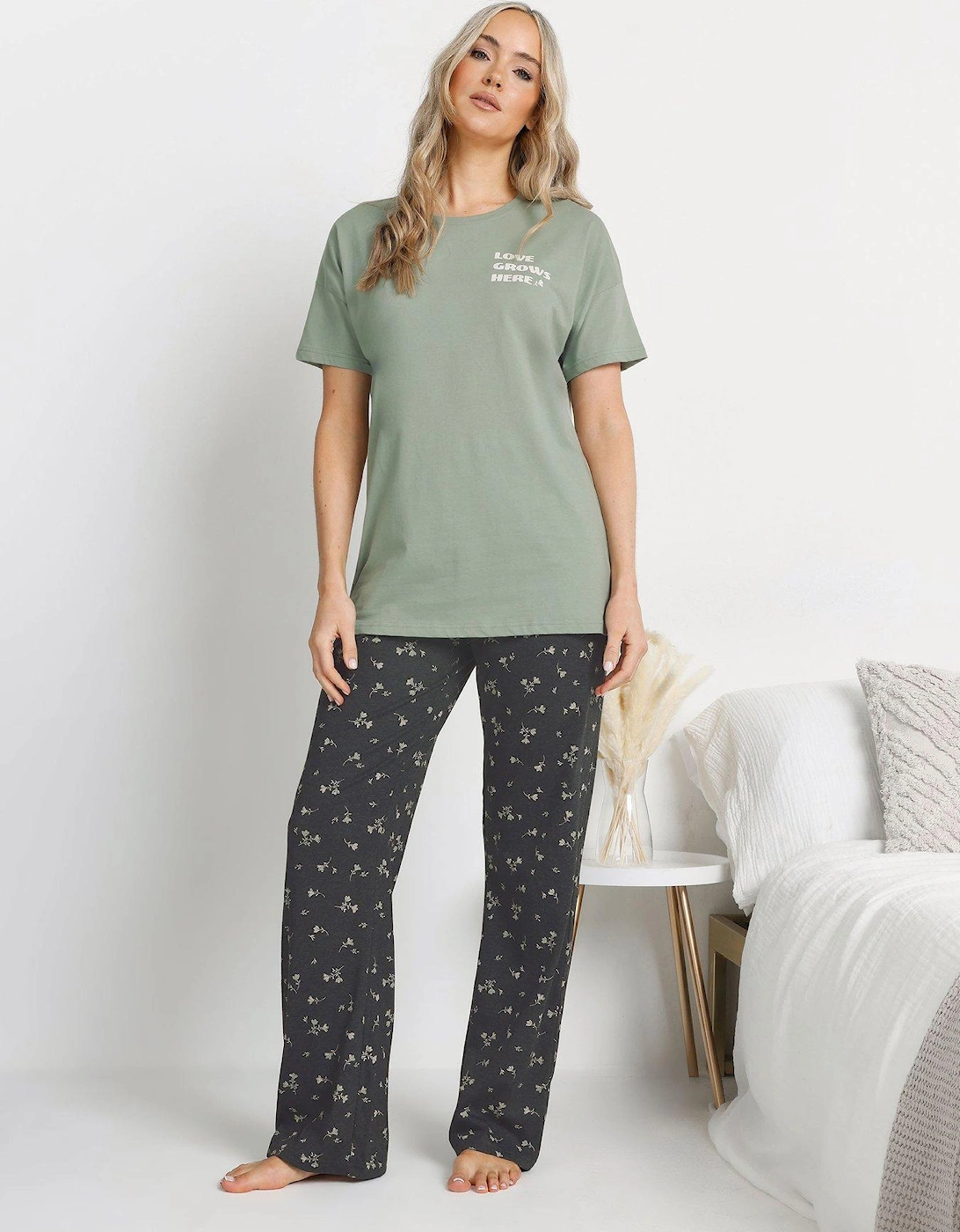 Love Grows Here Wide Leg Pj Set, 2 of 1