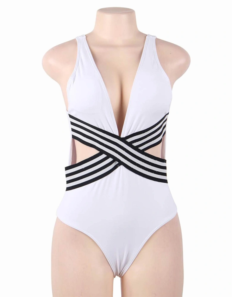 Luxury Bra Satin by Women - White Swimwear