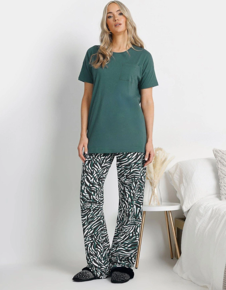 Zebra Wide Leg Pj Set