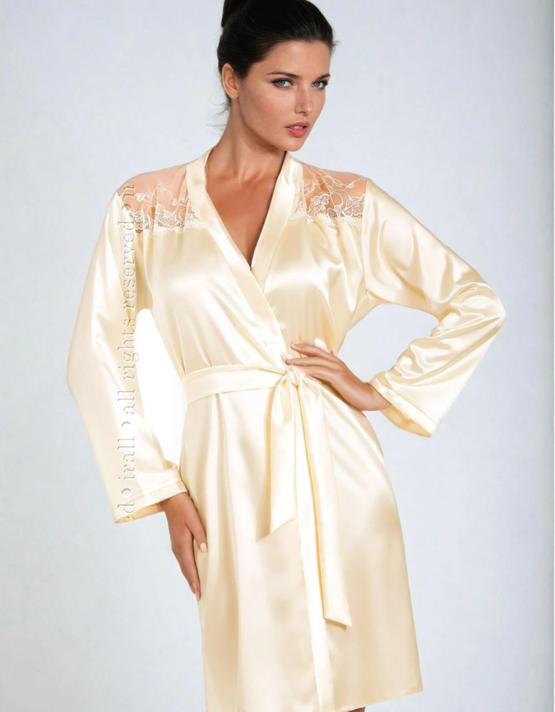 Satin nightwear Mesh by Women - Cream
