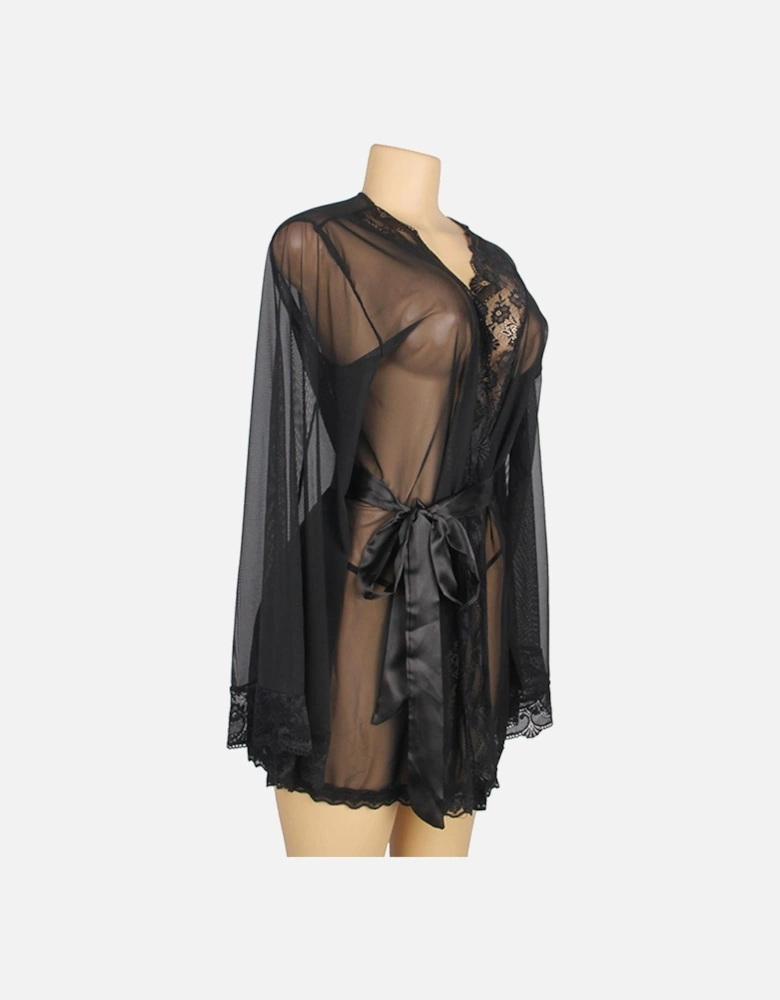 Satin nightwear Lace by Women - Black