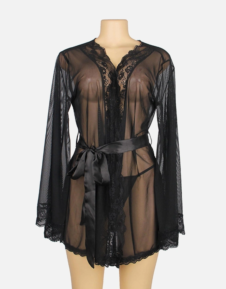 Satin nightwear Lace by Women - Black