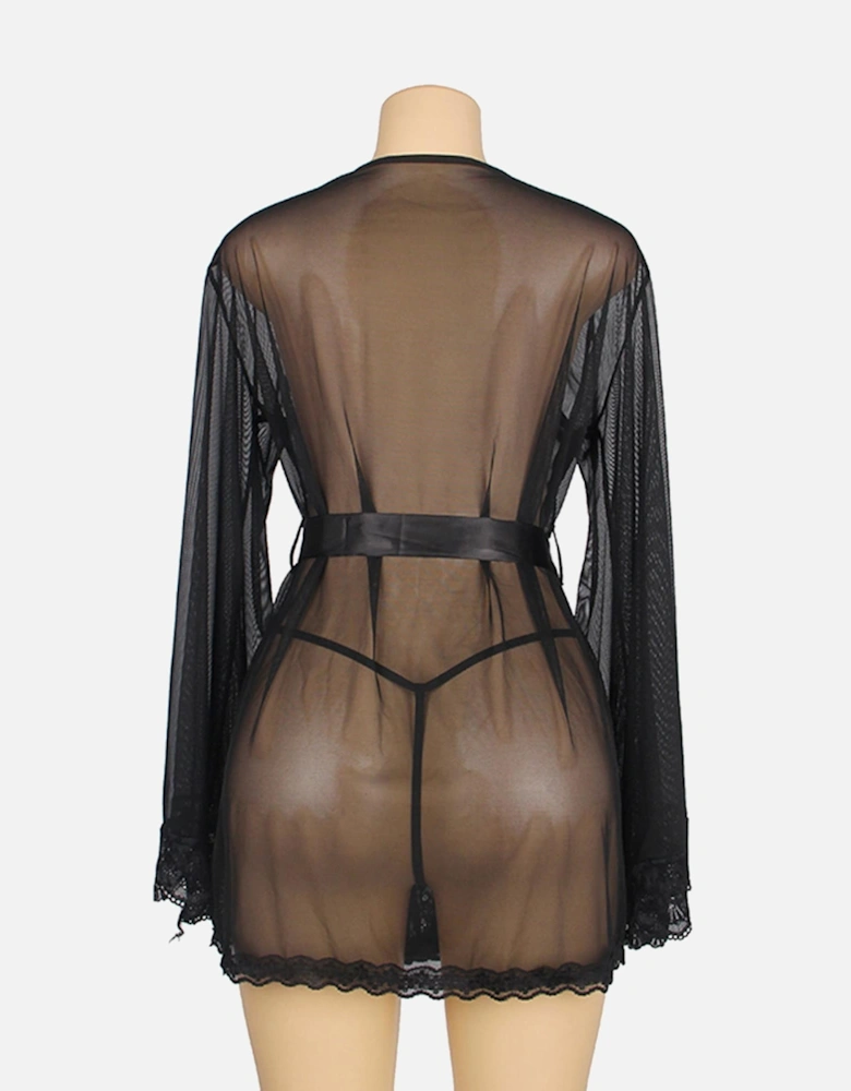 Satin nightwear Lace by Women - Black