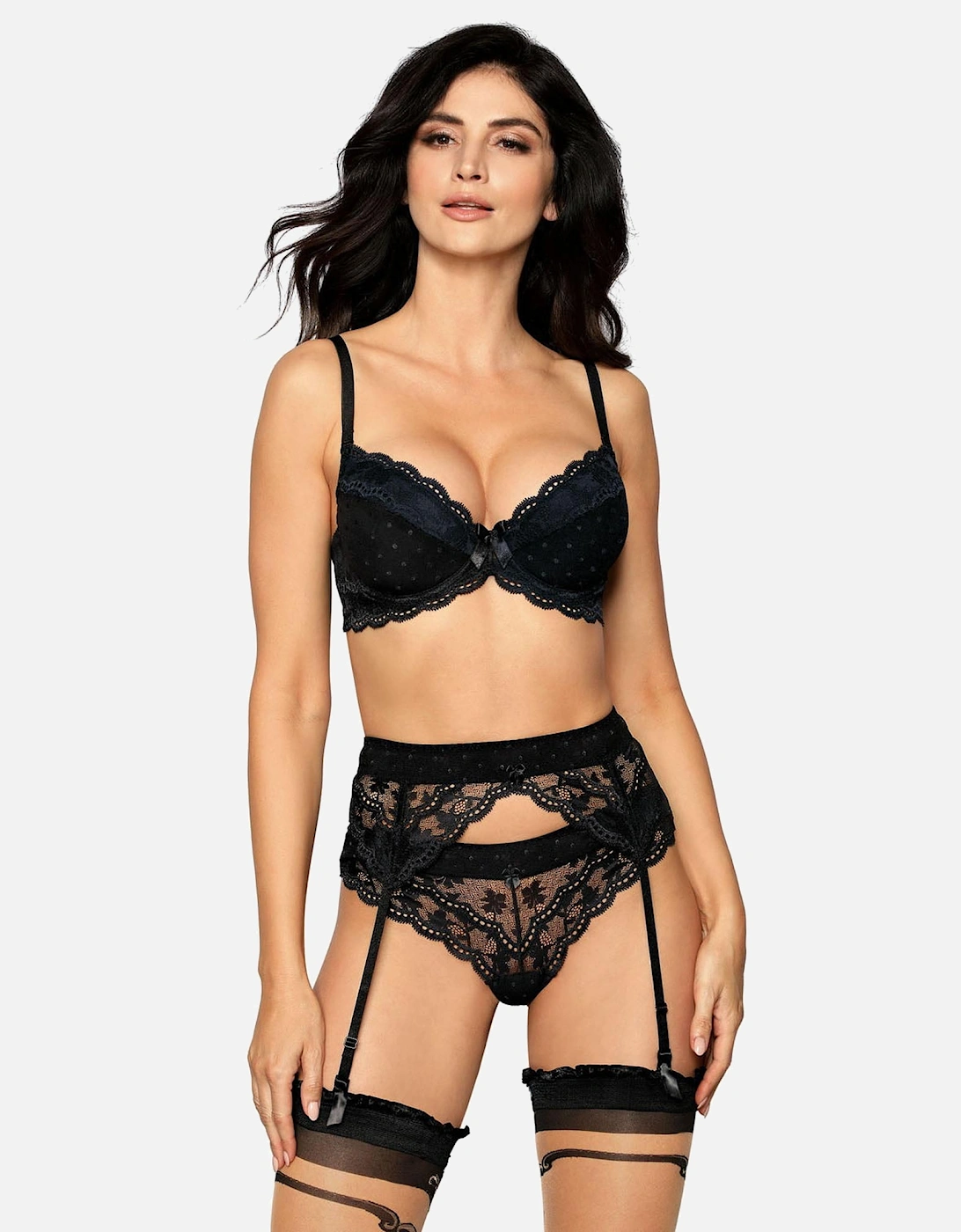 Luxury Bra Underwired Lace by Women - Black, 8 of 7