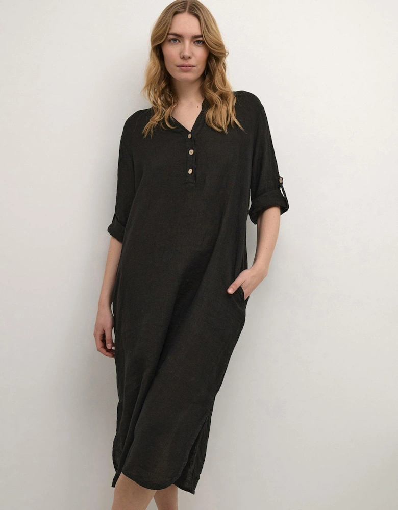 Bellis Kaftan Dress - Black