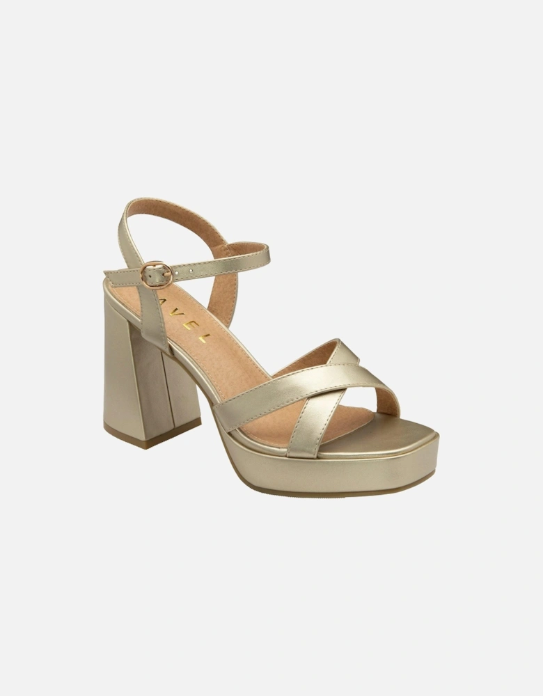 Farran Heeled Sandals - Pale Gold