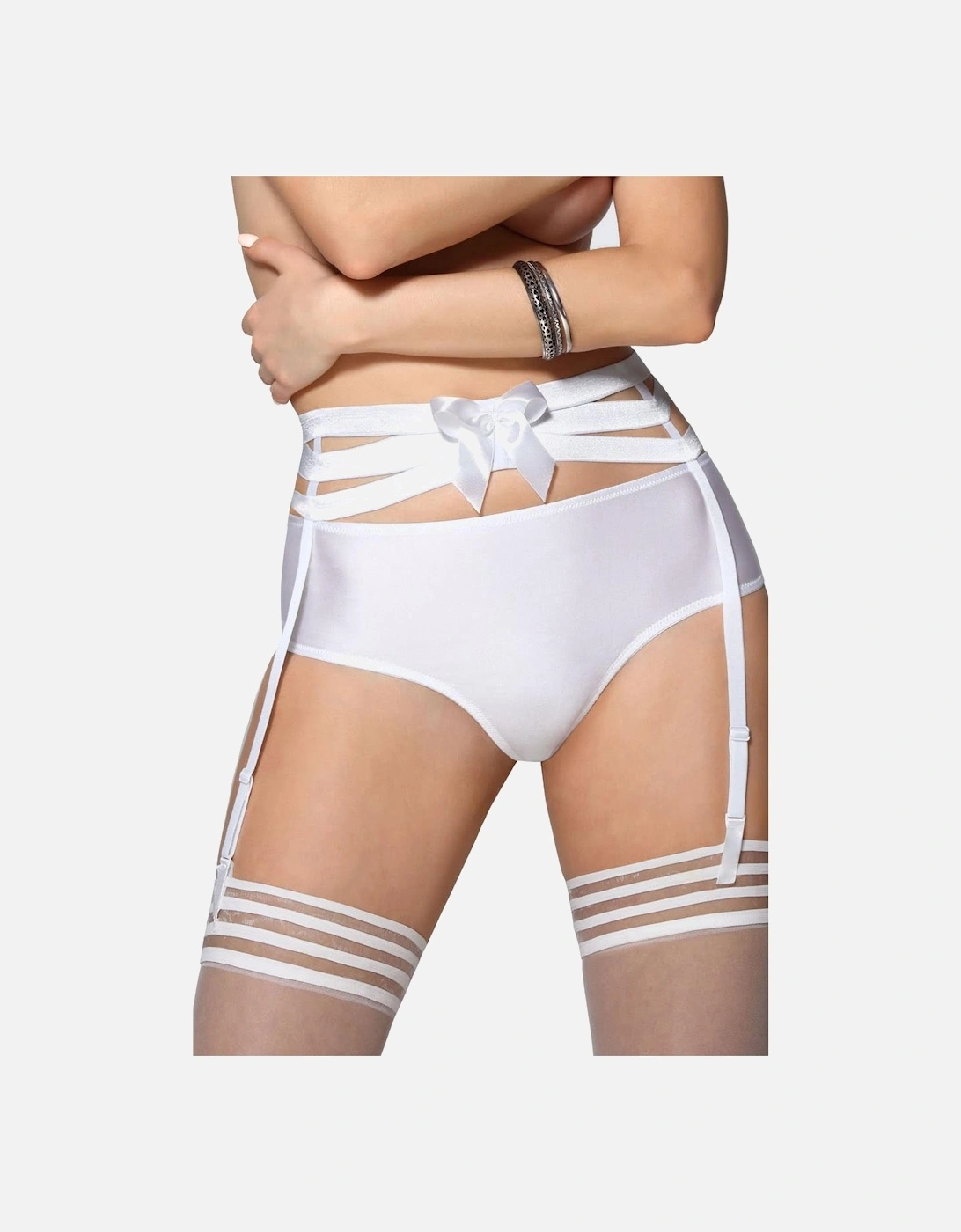 Luxury Bra Satin by Women - White Garters, 4 of 3