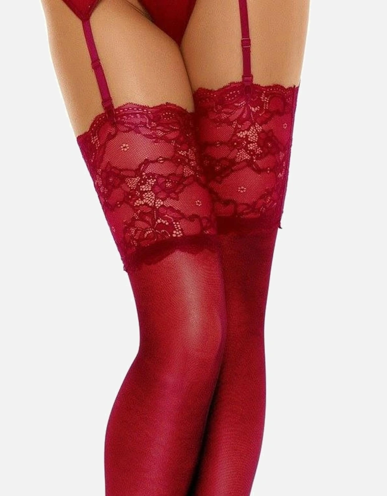 Lace hosiery by Women - Cherry