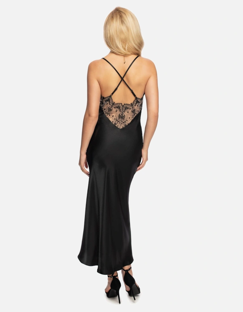 Satin nightwear by Women - Black