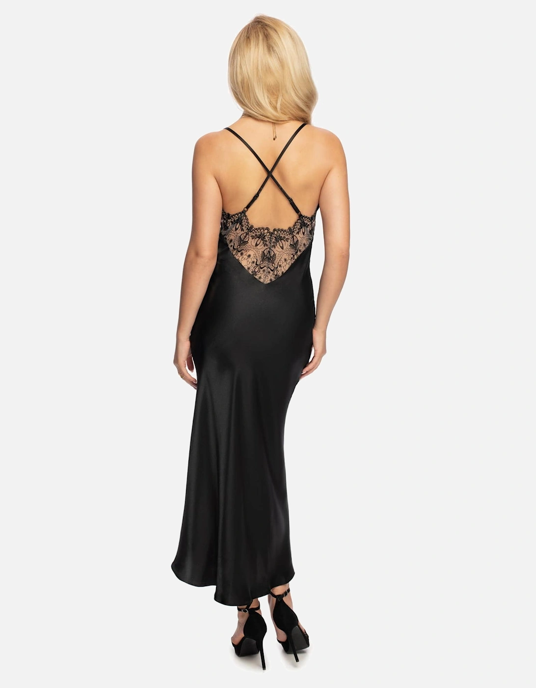 Satin nightwear by Women - Black