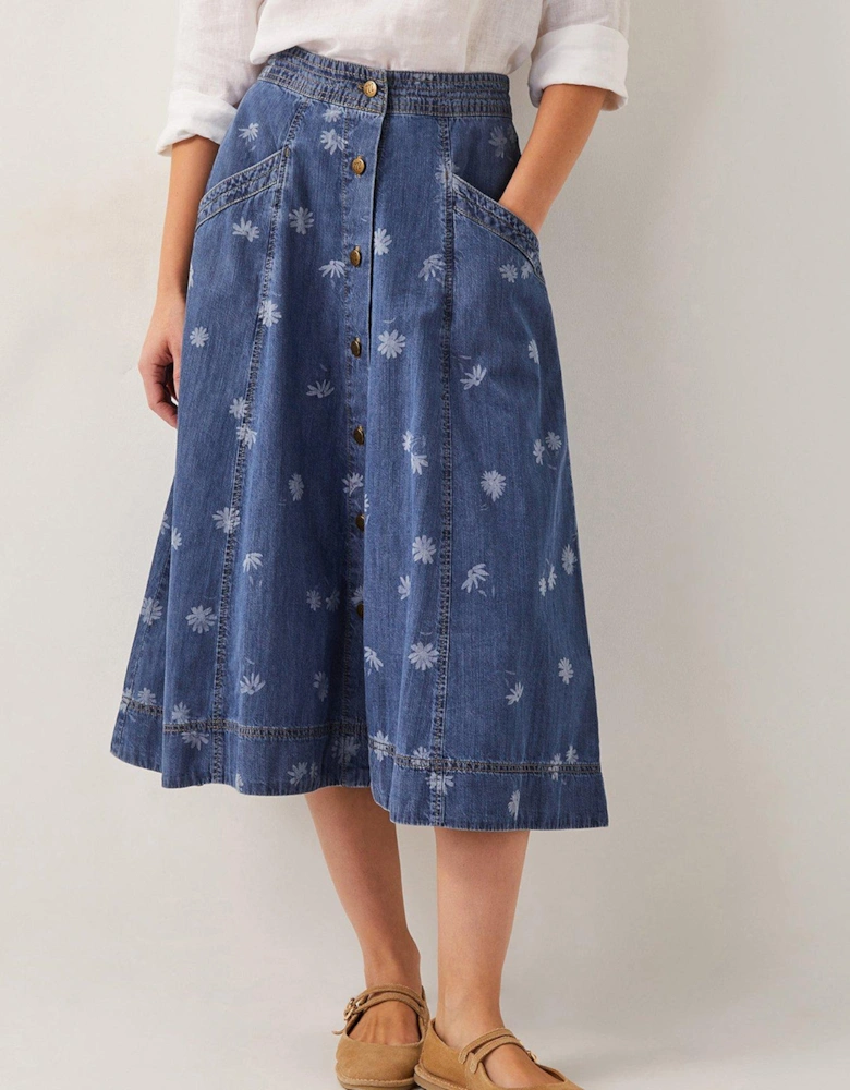 Harper Daisy Skirt - Blue