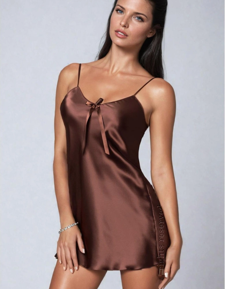 Satin nightwear by Women - Chocolate